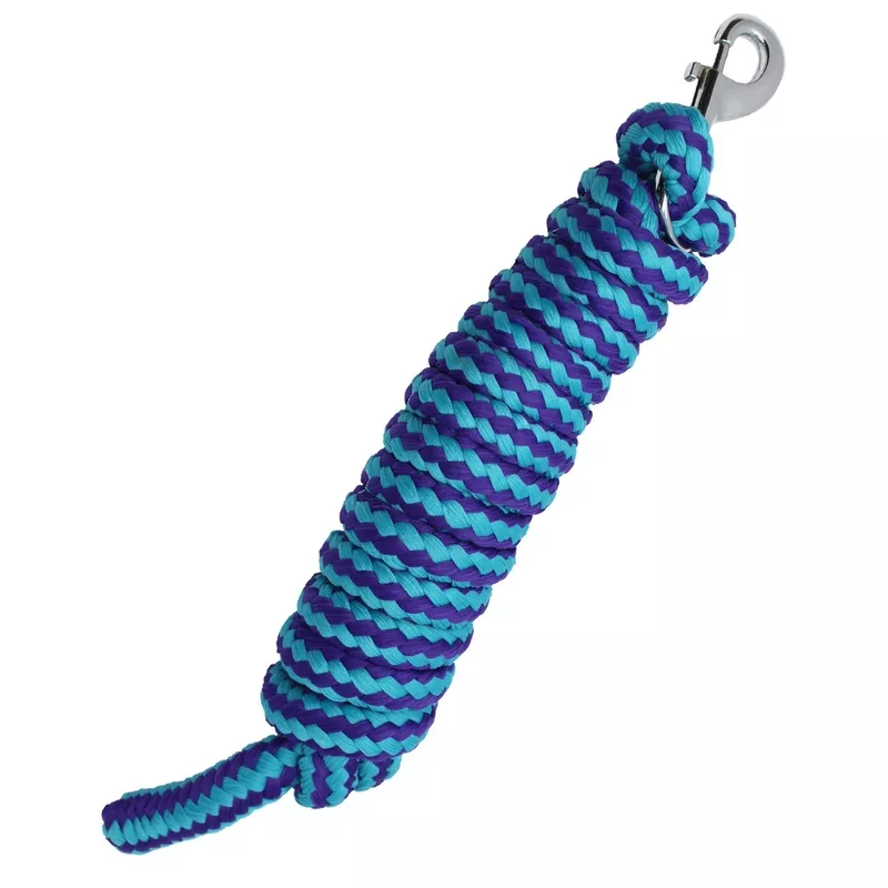 10 ft Horse Halter Lead Rope Heavy Duty 3/4 Diameter Snap 60513 Purple and Teal