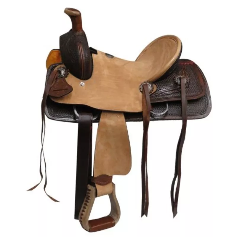#1580810: 10" Double T Youth hard seat roper style saddle