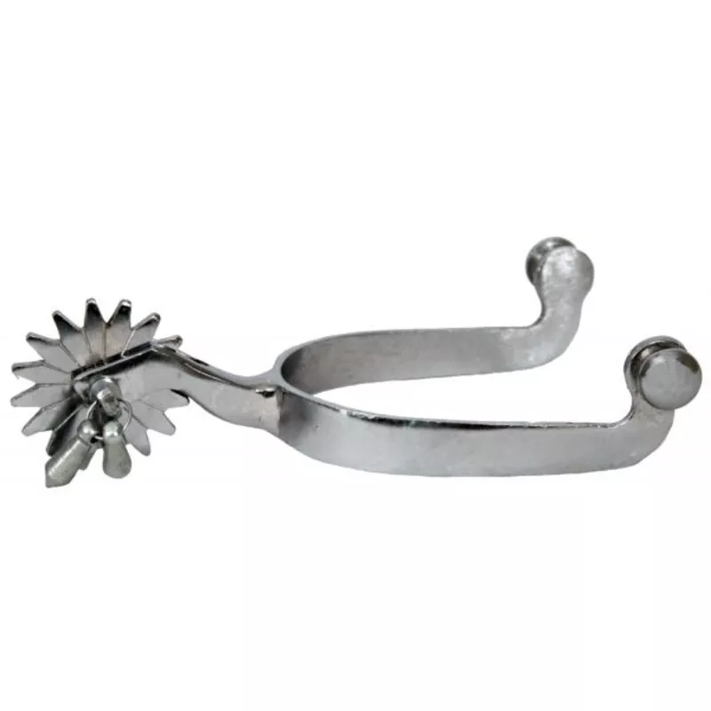#21147: Showman men's size nickel plated jingle bob spurs