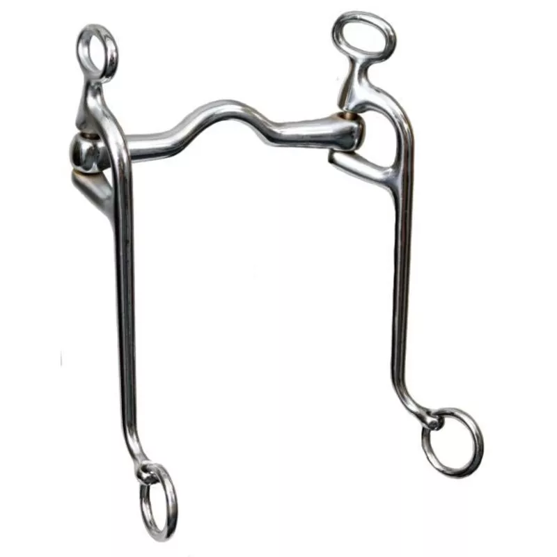 #255027: Showman chrome plated walking horse bit with 5" mouth and 8" cheeks