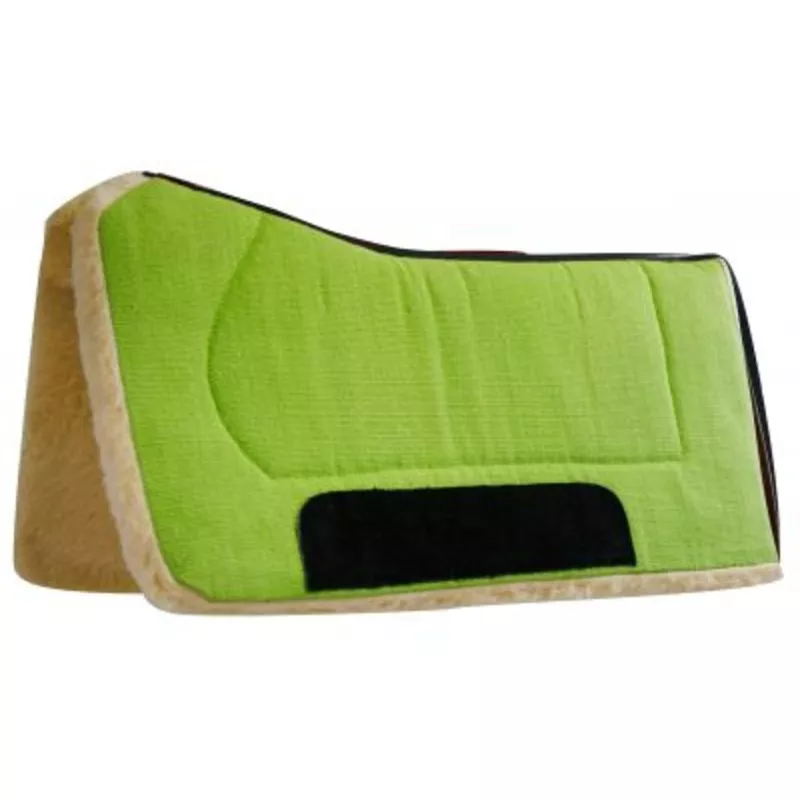 #6140: Showman 32" x 32" contoured pad with Kodel fleece bottom and suede wear leather