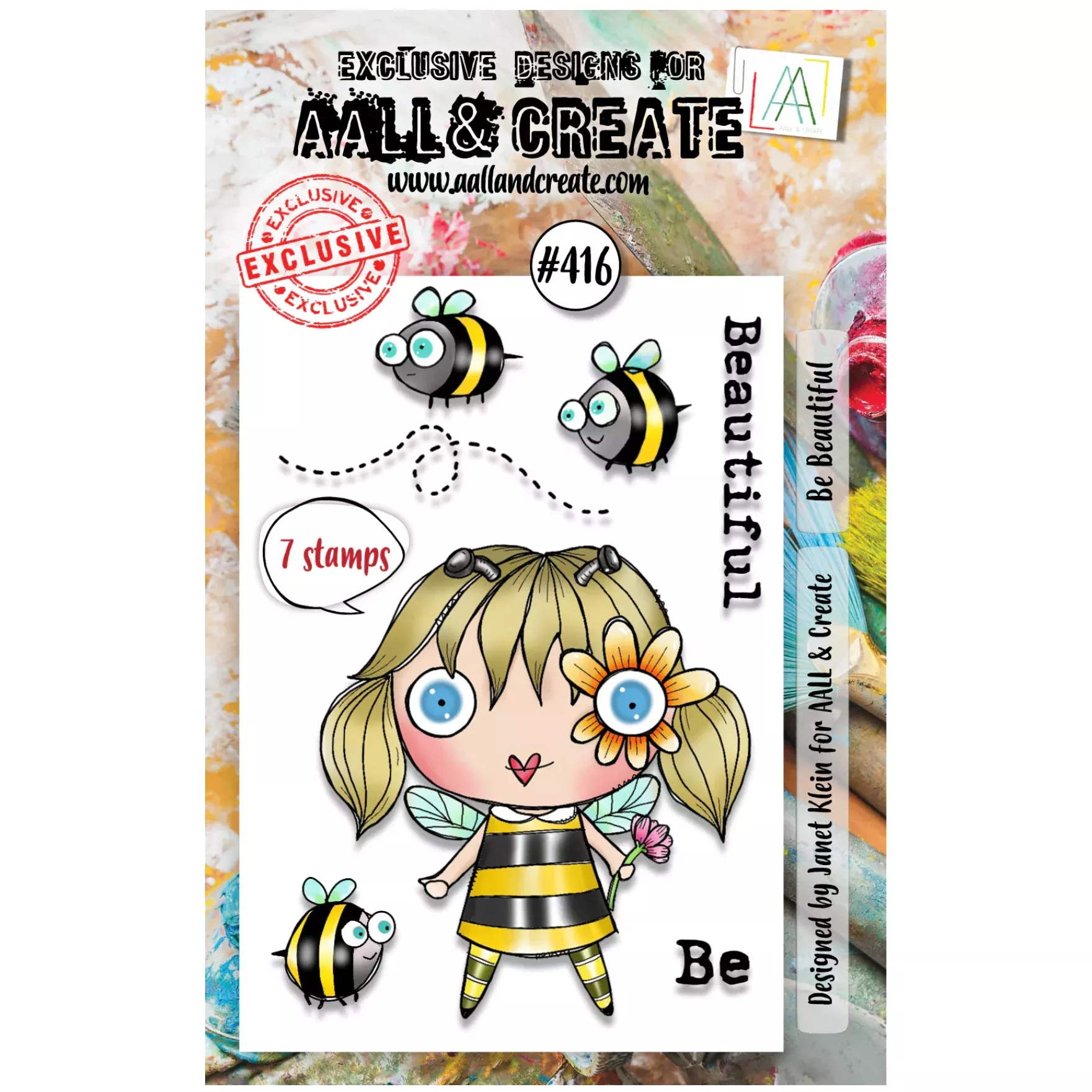 AALL & Create BE BEAUTIFUL A7 Clear Stamps 416