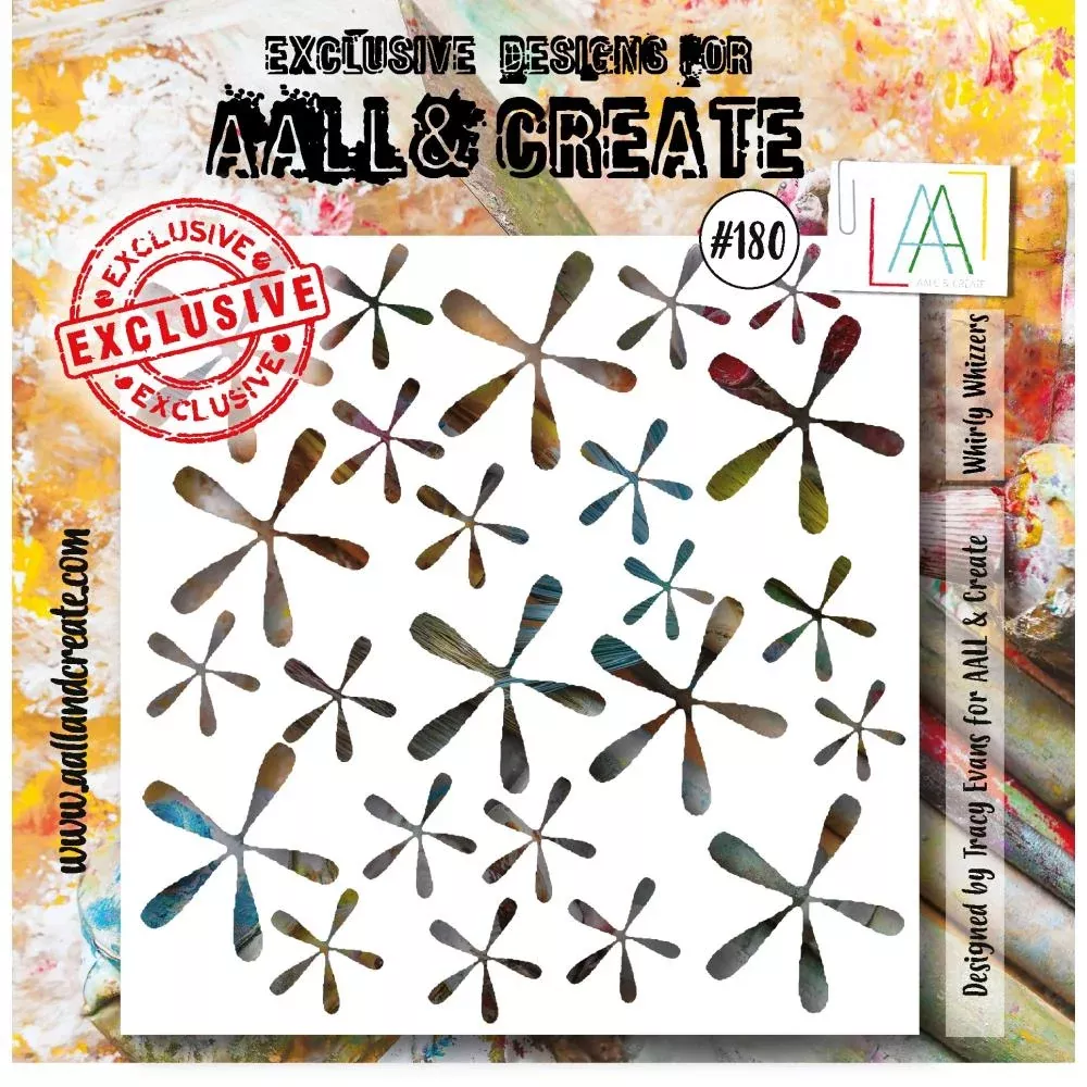 AALL & Create Stencil 6"X6" - Whirly Whizzers, ALLPC180