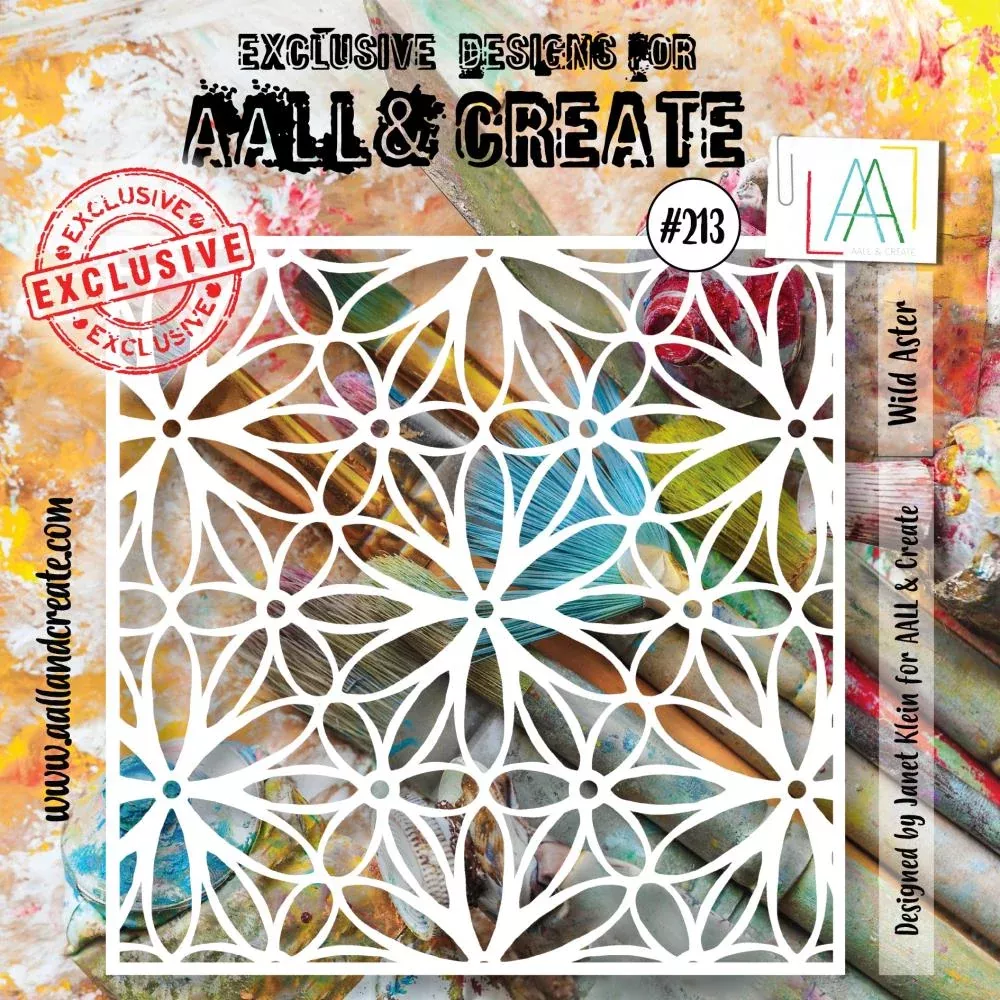 AALL & Create Stencil 6"X6" - Wild Aster, ALLPC213