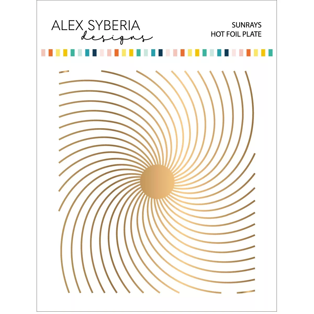 Alex Syberia Designs Sunrays Hot Foil Plate