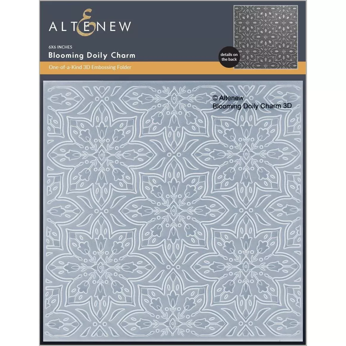 Altenew - 3D Embossing Folder - Blooming Doily Charm