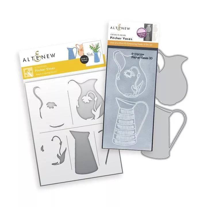Altenew - 3D Embossing Folder, Dies & Stencils - Pitcher Vases