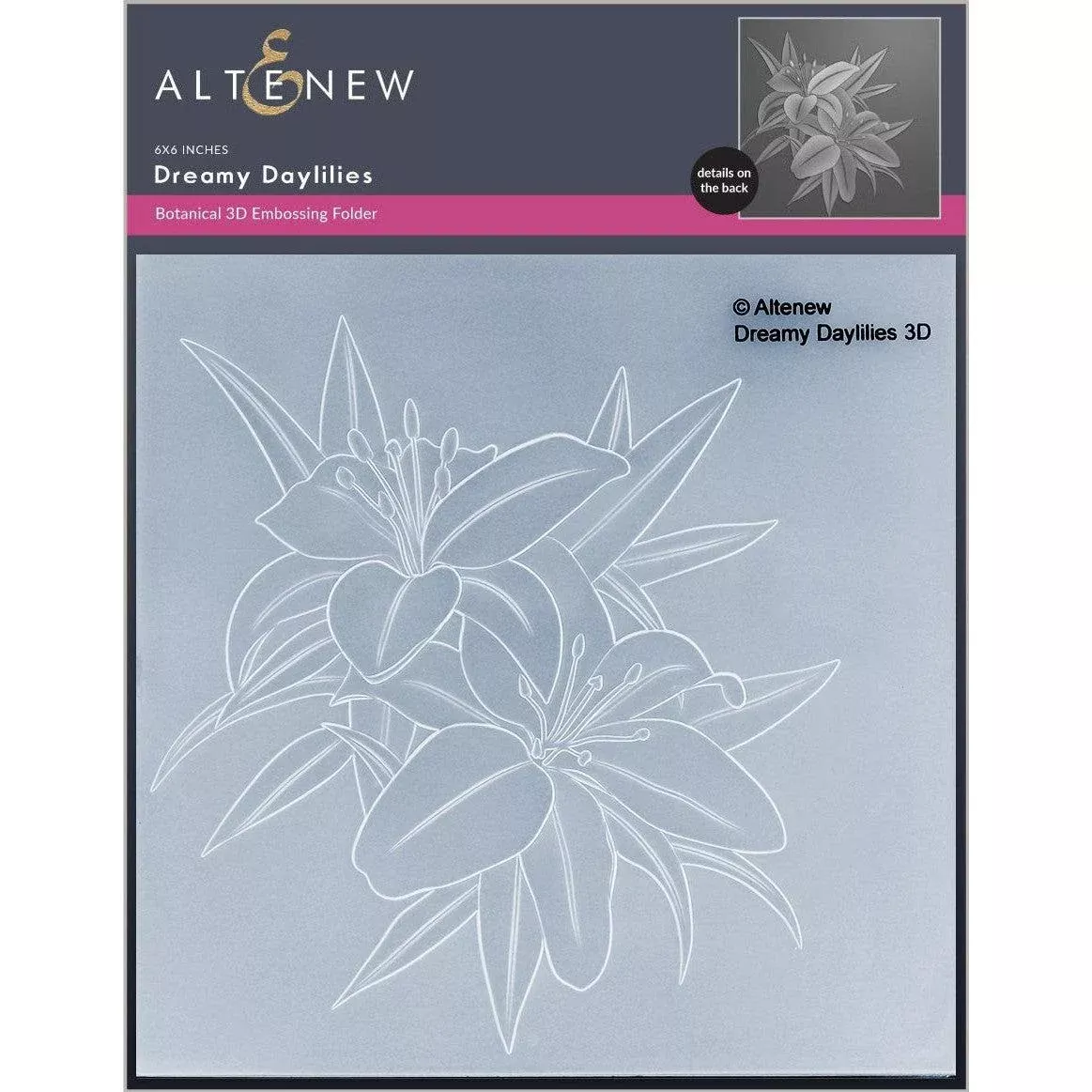 Altenew - 3D Embossing Folder - Dreamy Daylilies