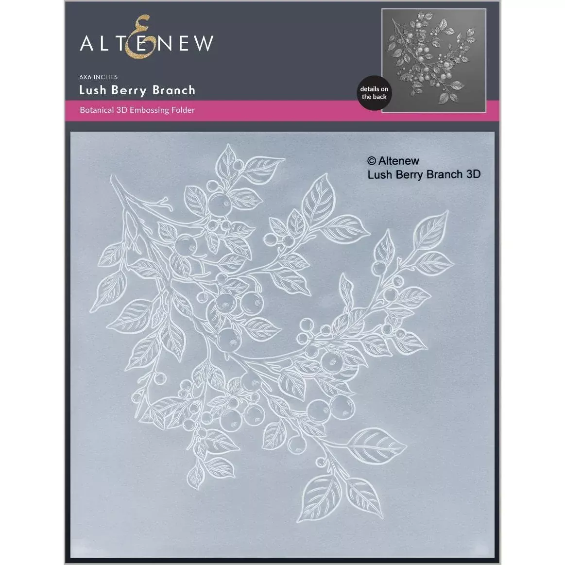 Altenew - 3D Embossing Folder - Lush Berry Branch