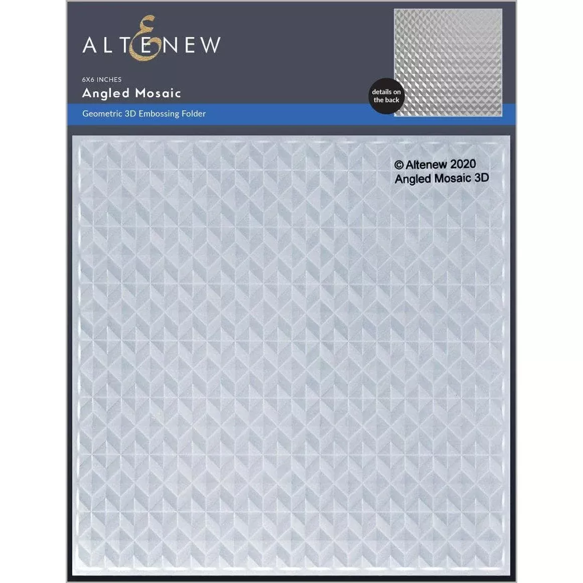 Altenew Angled Mosaic 3D Embossing Folder alt4694