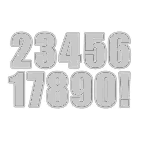 Altenew Bold Numerals Die Set alt1982