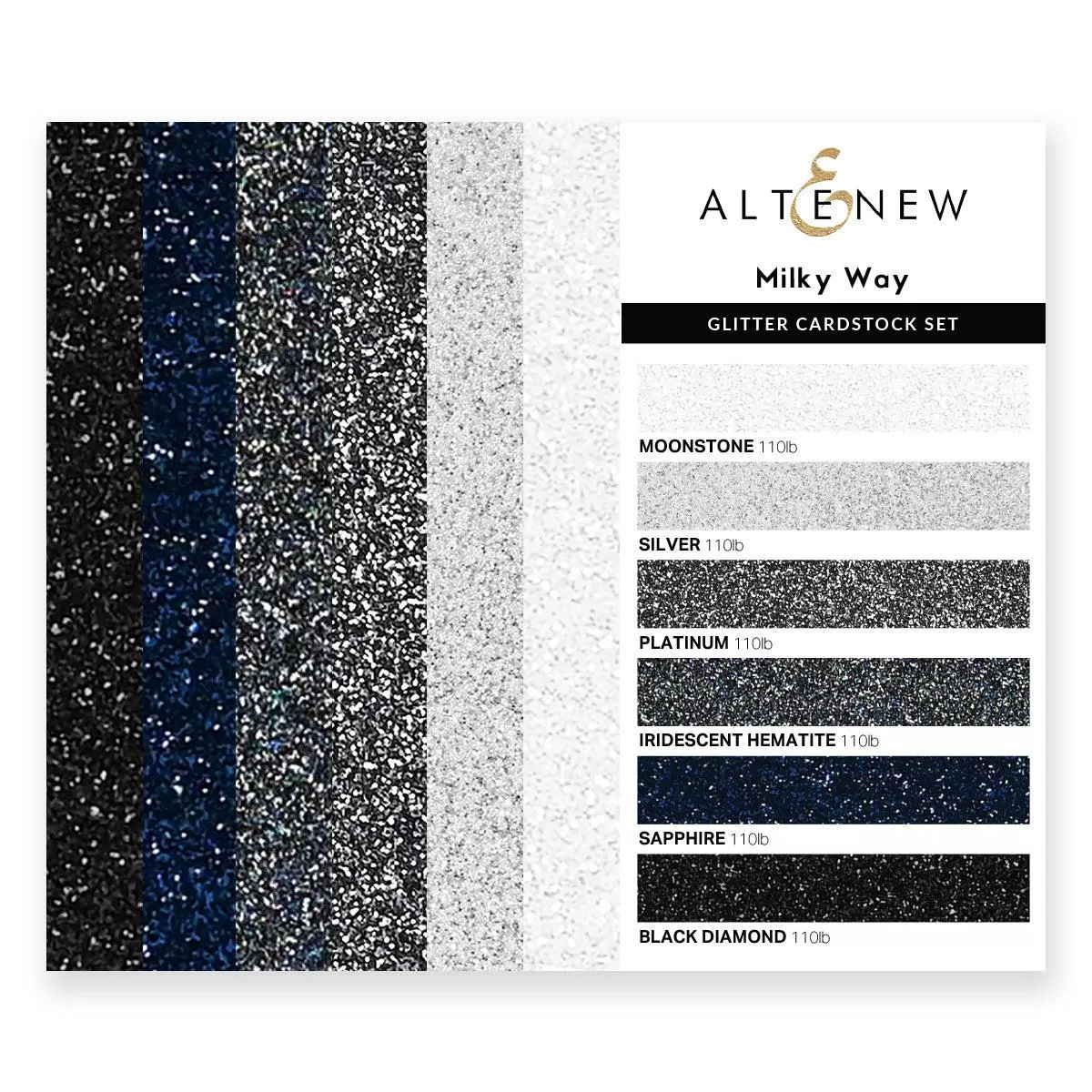 Altenew - Glitter Cardstock Set - Milky Way