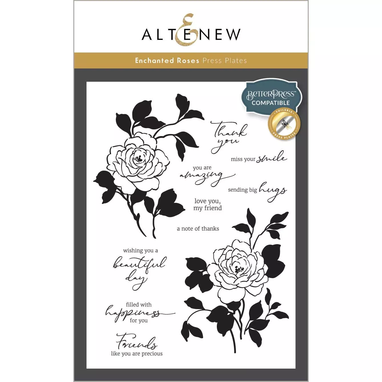 Altenew - Press Plates - Enchanted Roses