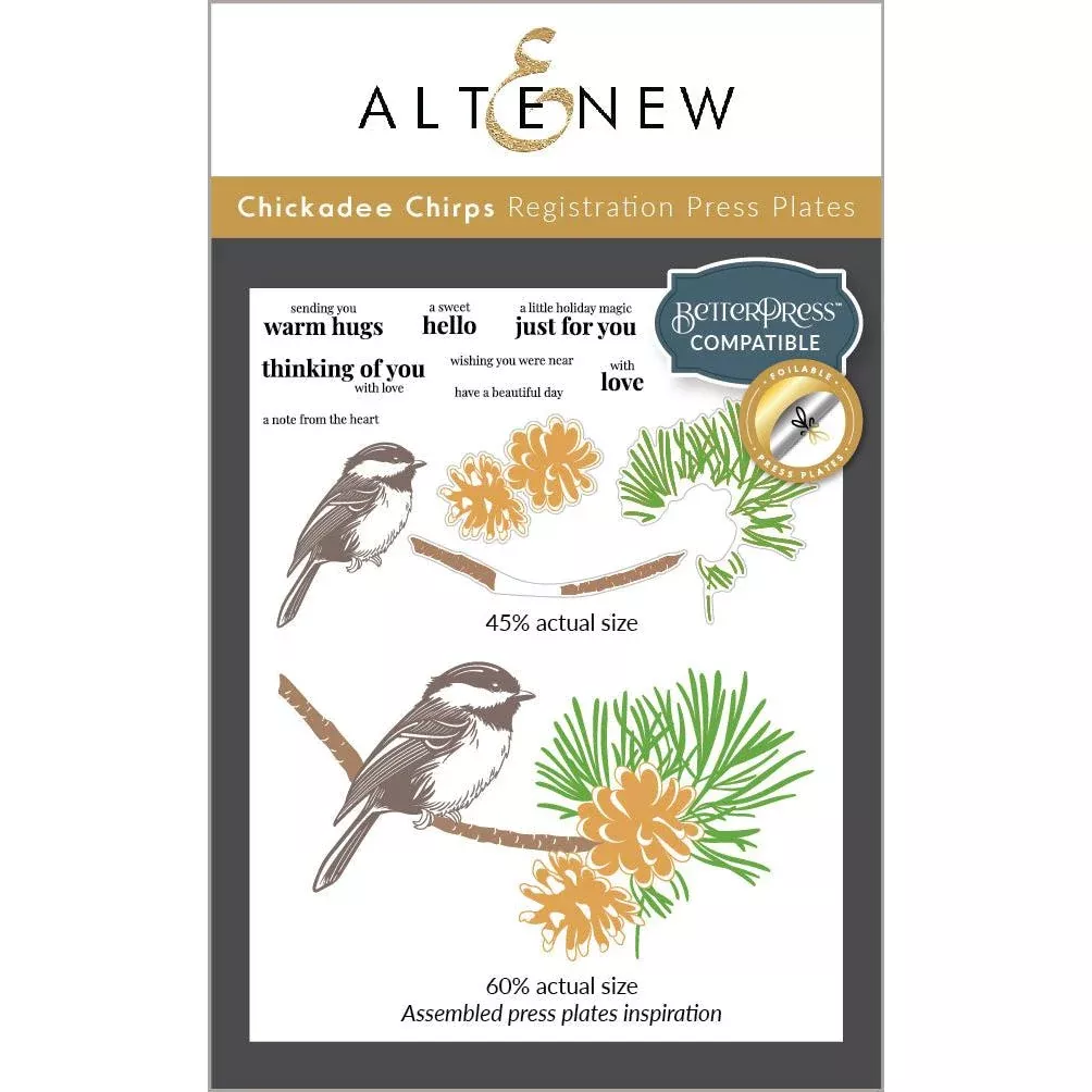 Altenew - Registration Press Plates - Chickadee Chirps