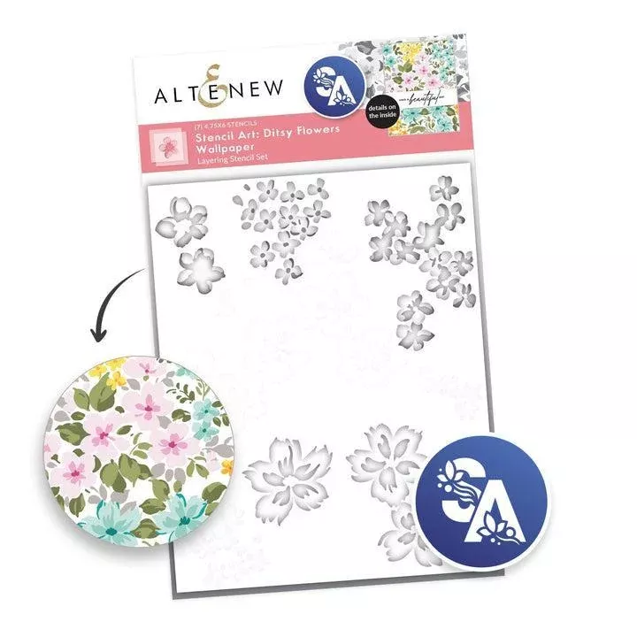 Altenew - Stencils - Ditsy Flowers Wallpaper