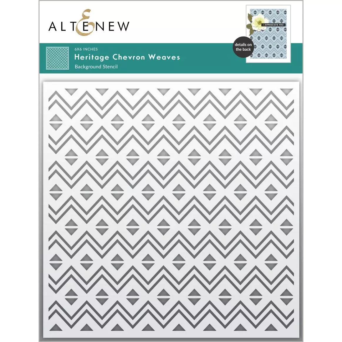Altenew - Stencils - Heritage Chevron Weaves