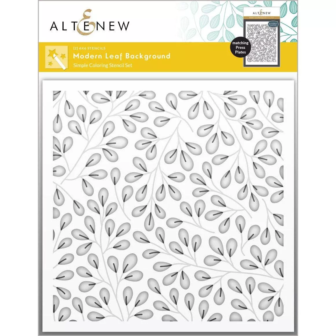 Altenew - Stencils - Modern Leaf Background