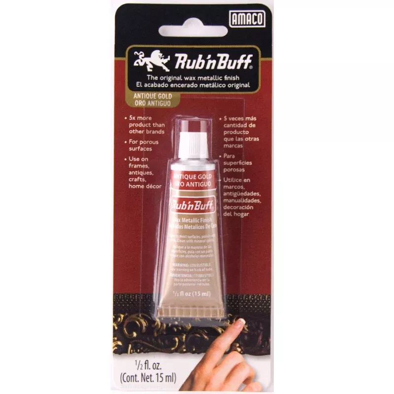 Amaco Rub 'N Buff, Antique Gold, 15ml