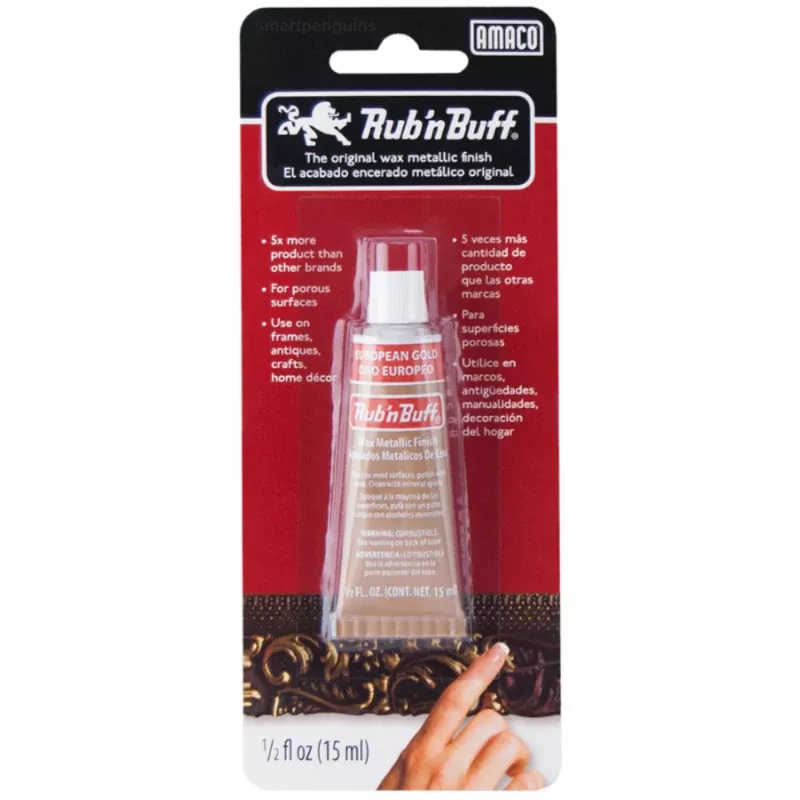 Amaco Rub 'N Buff, European Gold, 15ml