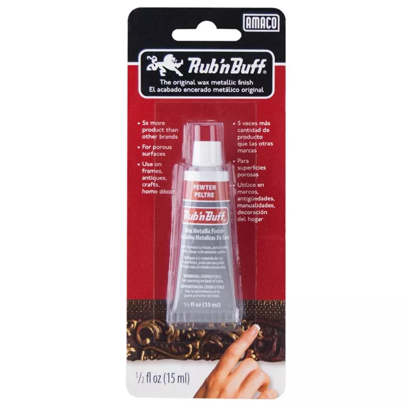 Amaco Rub 'N Buff, Pewter, 15ml