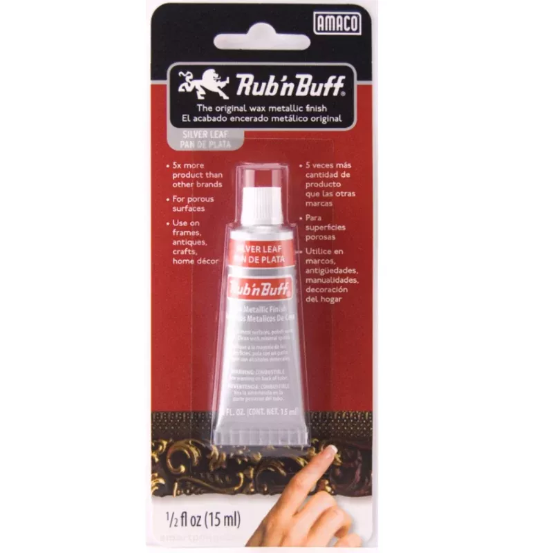 Amaco Rub 'N Buff, Silver Leaf, 15ml