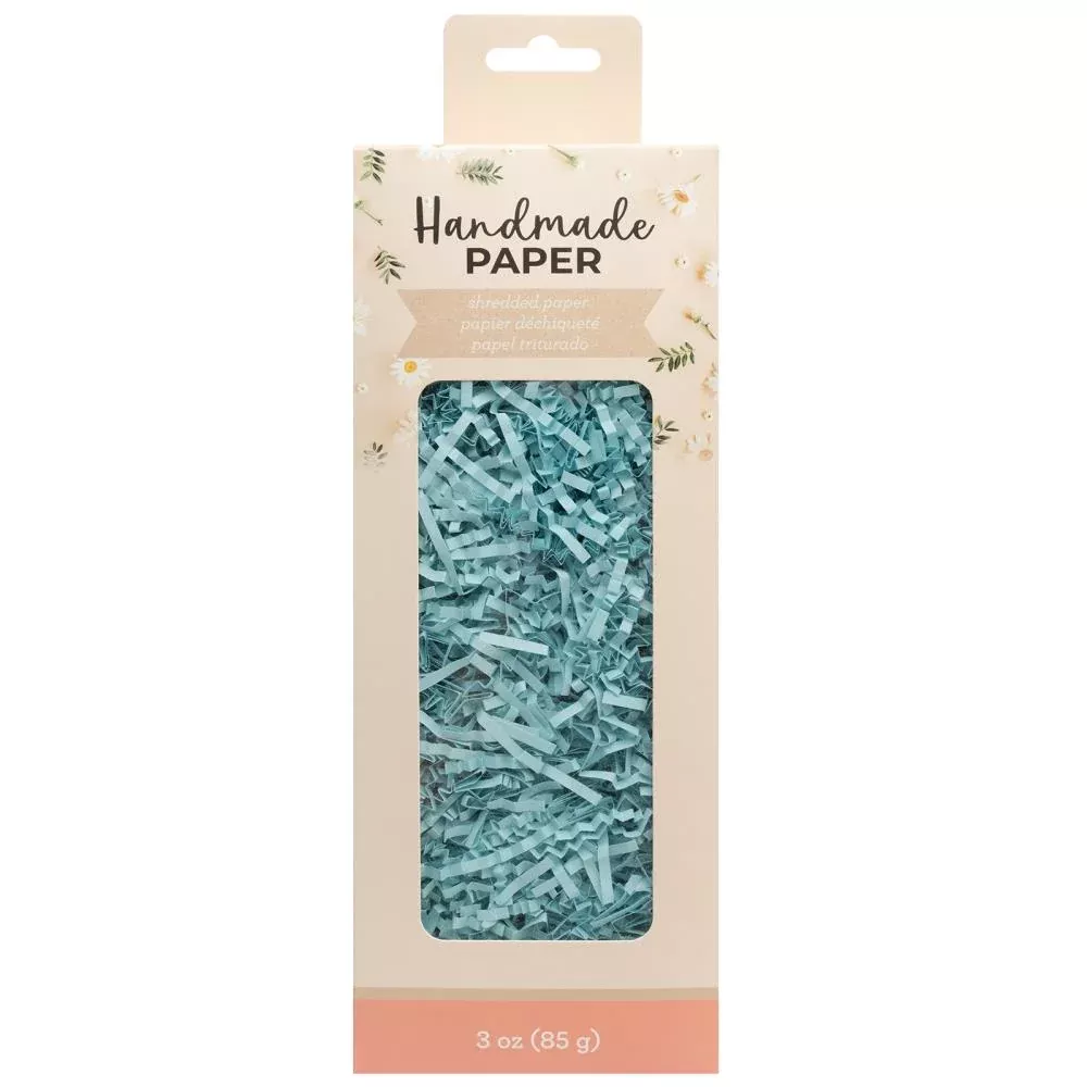 American Crafts Handmade PaperShredded Paper 1lb Blue