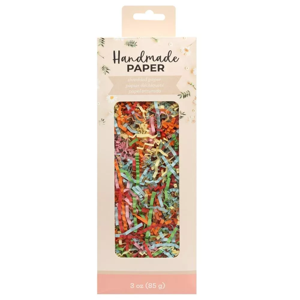 American Crafts Handmade PaperShredded Paper 1lb Rainbow