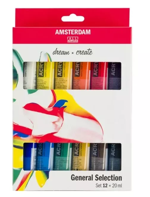 Amsterdam Acrylic General Selection Set 12 x 20ml