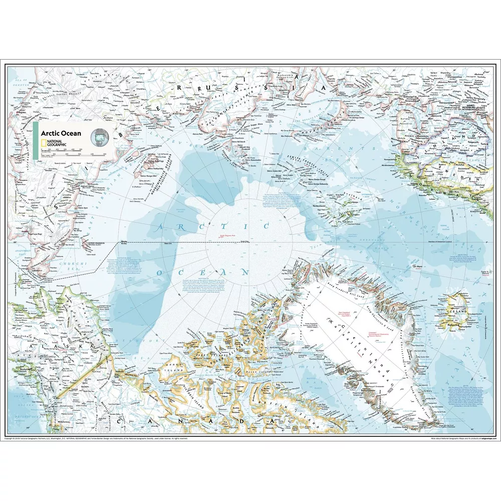Arctic Ocean Wall Map
