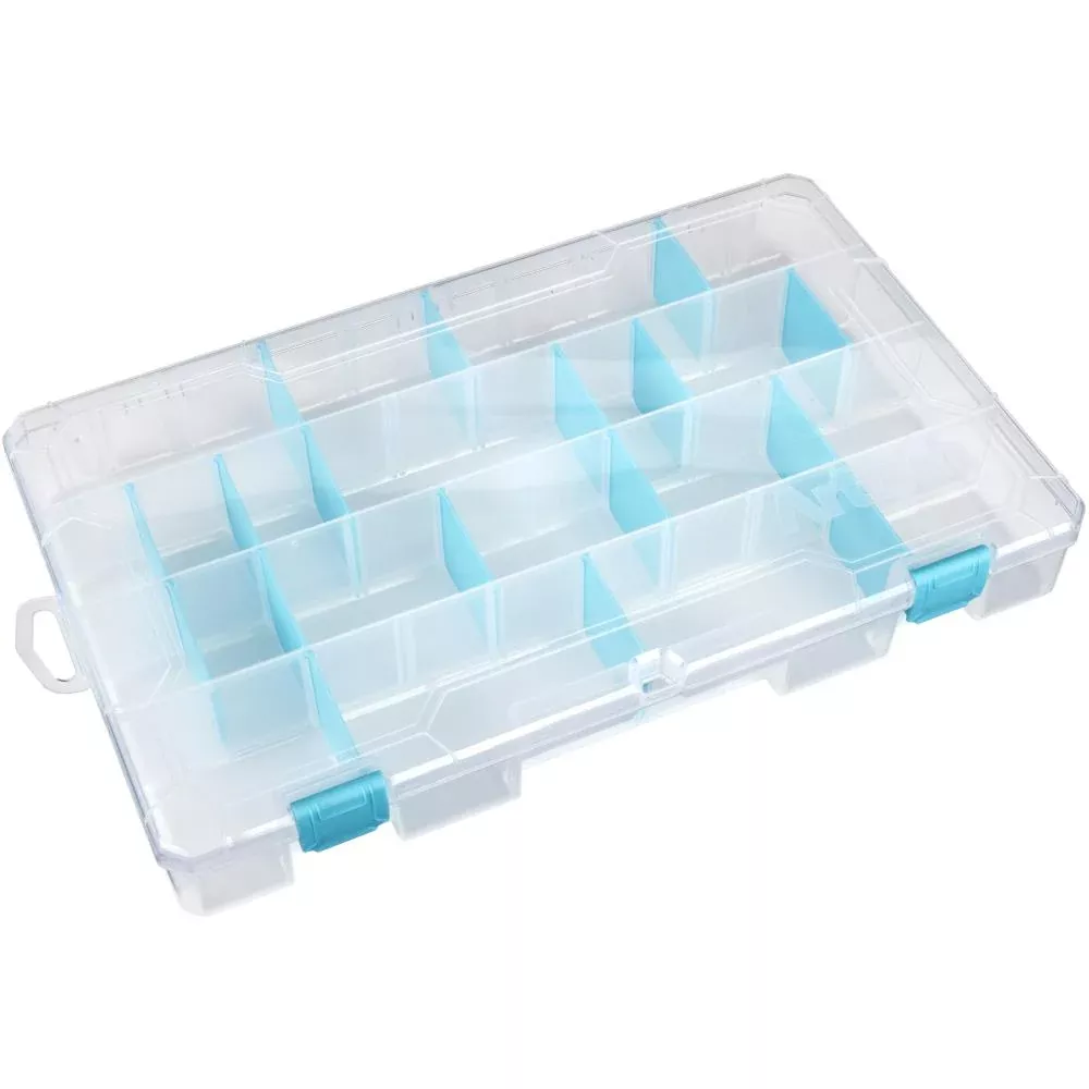 ArtBin - Tarnish Inhibitor Solutions Box 4-15 Compartments 14"X8.5"X2" Translucent