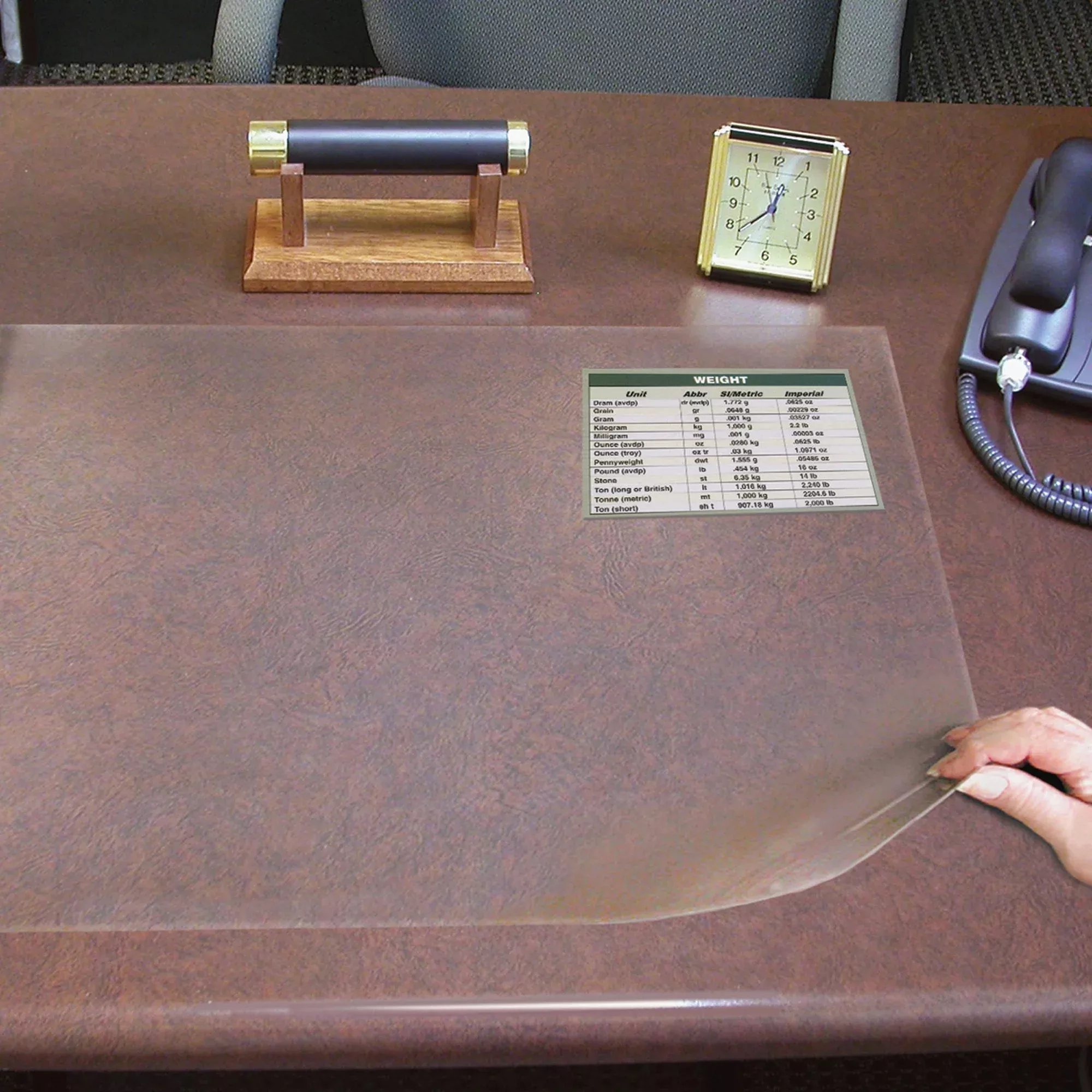 Artistic Desk Protector, 19"x24", Clear