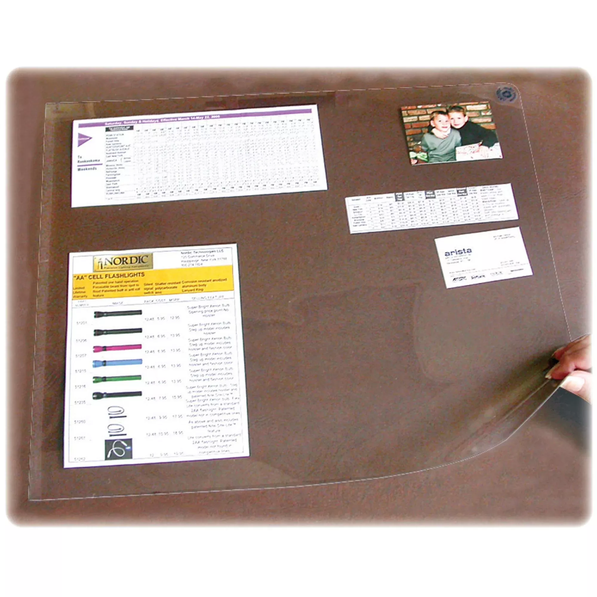 Artistic Second Sight Clear Plastic Desk Protector, with Multipurpose Protector, 36 x 20, Clear