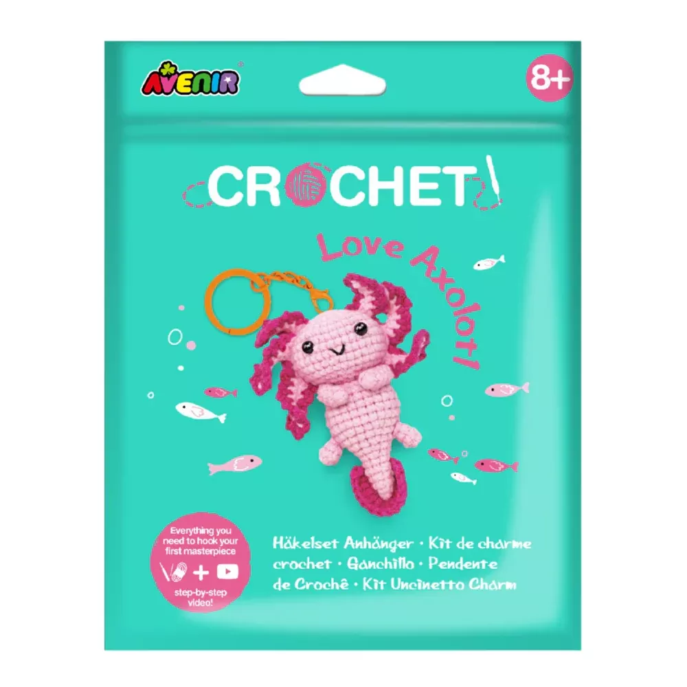 Avenir Crochet Keychain Love Axolotl