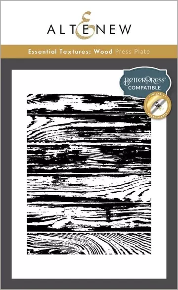 BetterPress: Altenew-Essential Textures: Wood Press Plate/Foil Plate