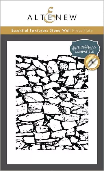 BetterPress Plate: Altenew-Essential Textures: Stone Wall Press Plate/Foil Plate