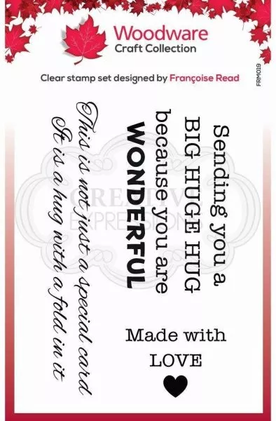 Big Hugs - Clear Stamps - Woodware Craft Collection