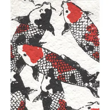 Black Ink Paper, Koi Fish