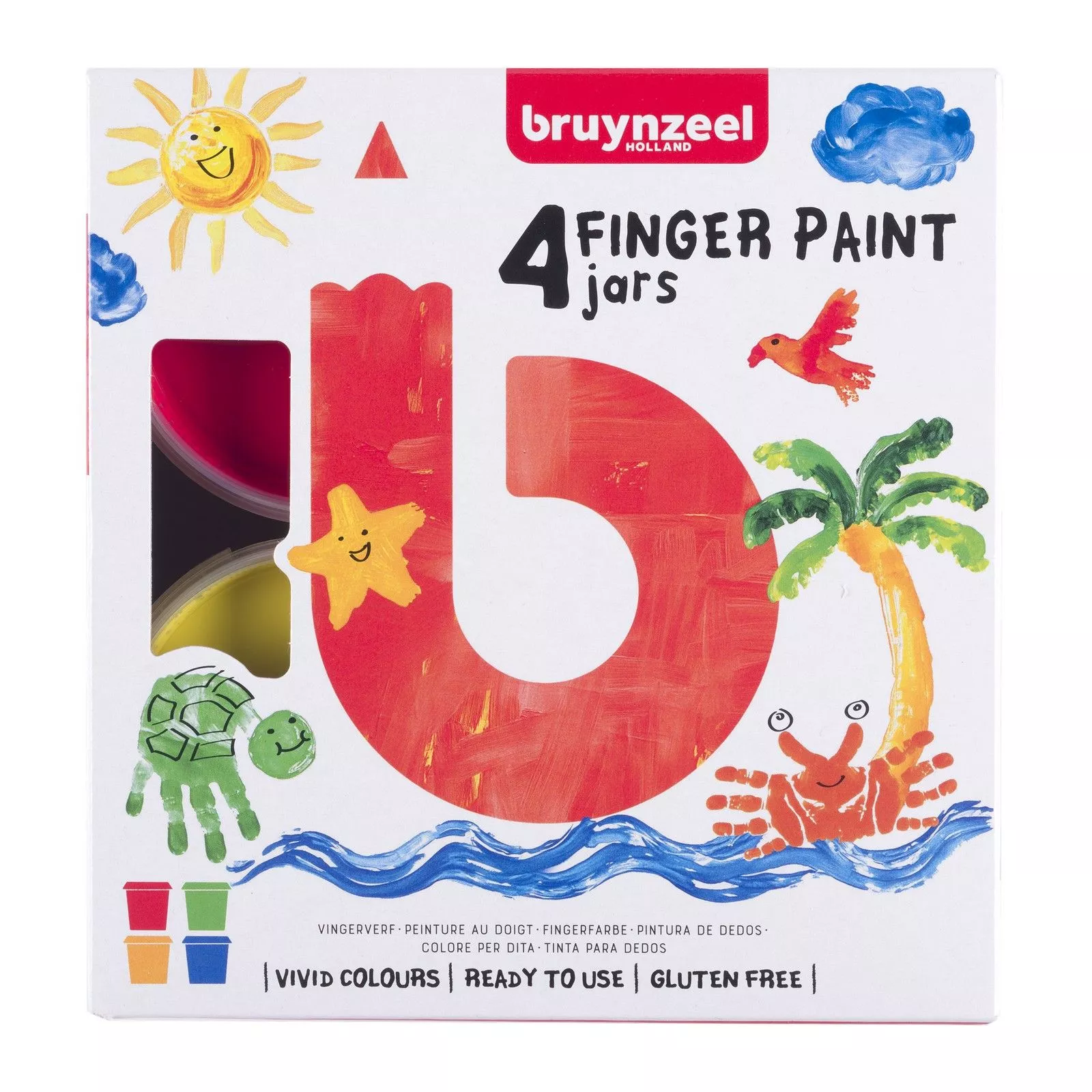 Bruynzeel • Water-based finger paint set 4 x85ml