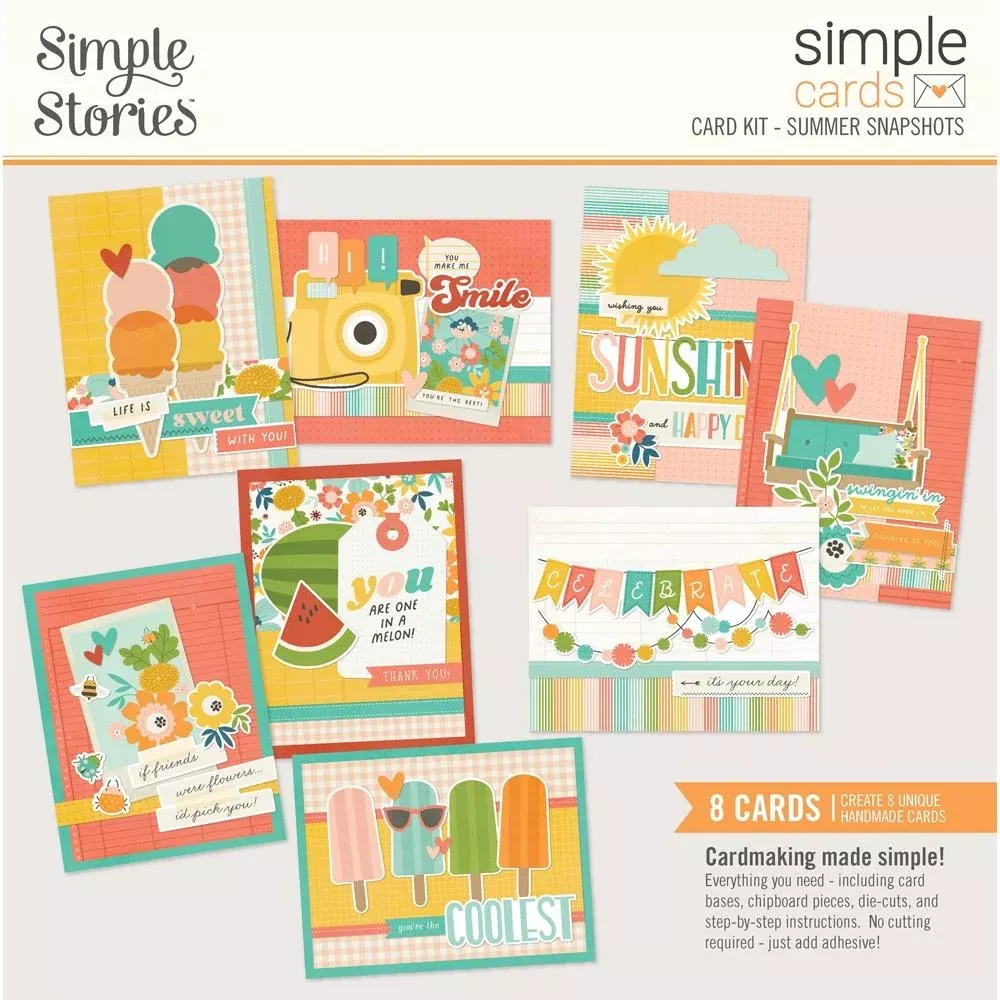 Card Kit: Simple Stories Simple Cards Card Kit-Summer Snapshots