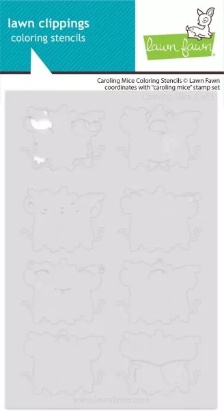 Caroling Mice - Coloring Stencils - Lawn Fawn