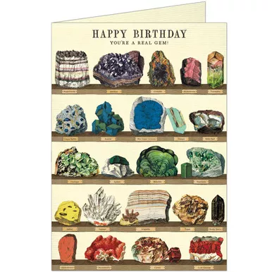 Cavallini Greeting Card, You're a Real Gem!