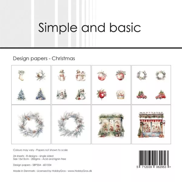 Christmas - Paper Pack - 6"x6" - Simple and Basic