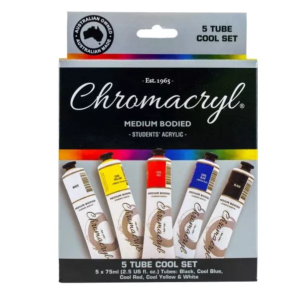 chromacryl student acrylic paint set 5