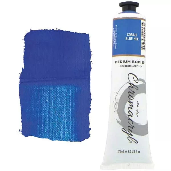 Chromacryl Students Acrylic Paint, 75ml Cobalt Blue