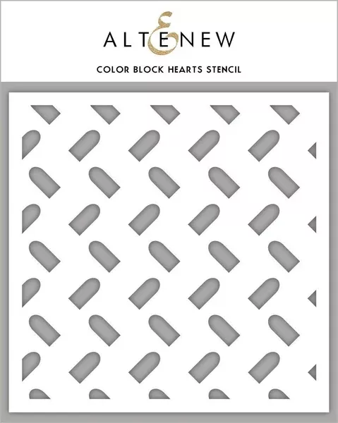 Color Block Hearts Stencil - RETIRING