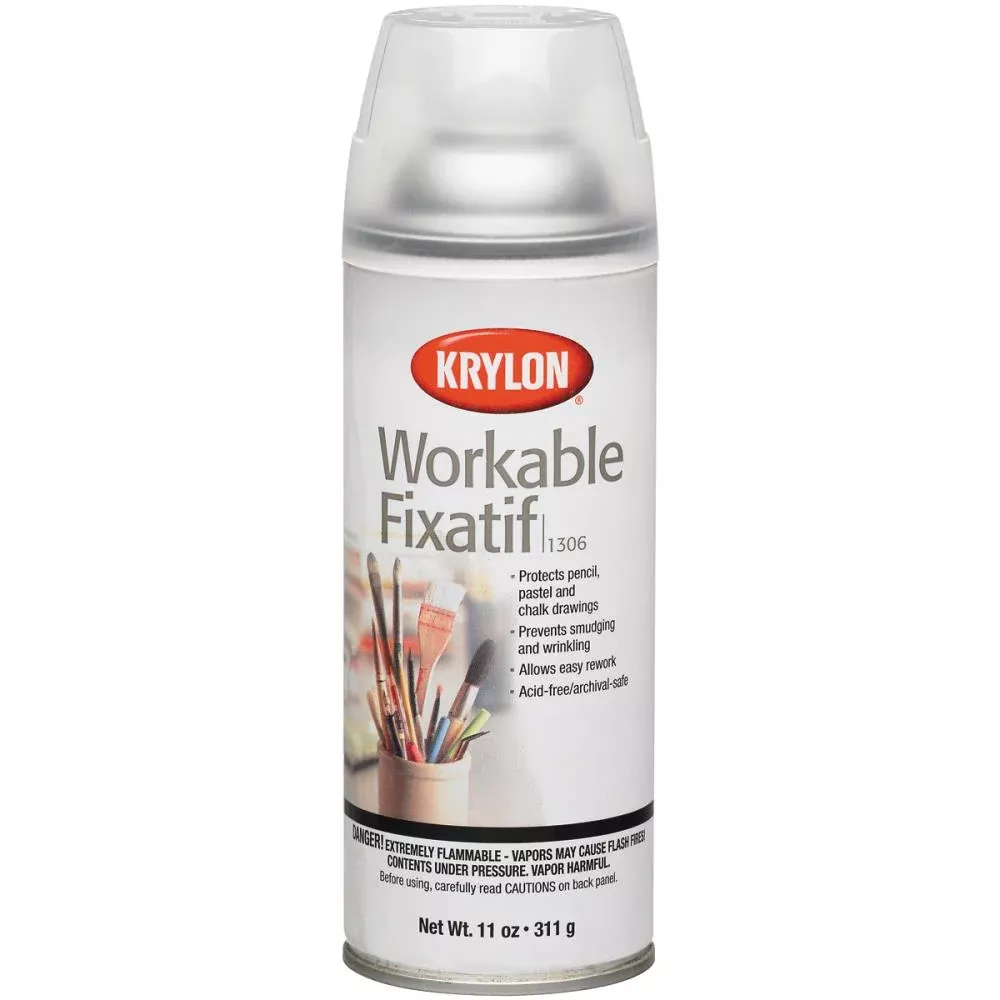 Coloring Tools: Krylon Workable Fixatif Aerosol Spray 11oz