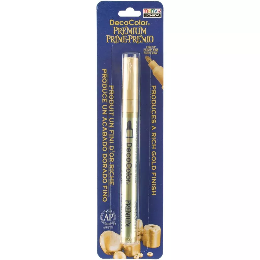 Coloring Tools: Uchida DecoColor Premium Fine Tip Paint Marker-Gold