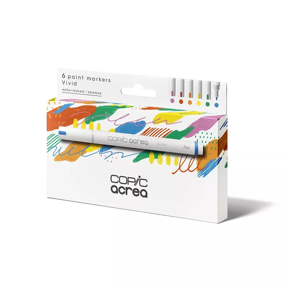 Copic Acrea Paint Marker Set 6 Vivid