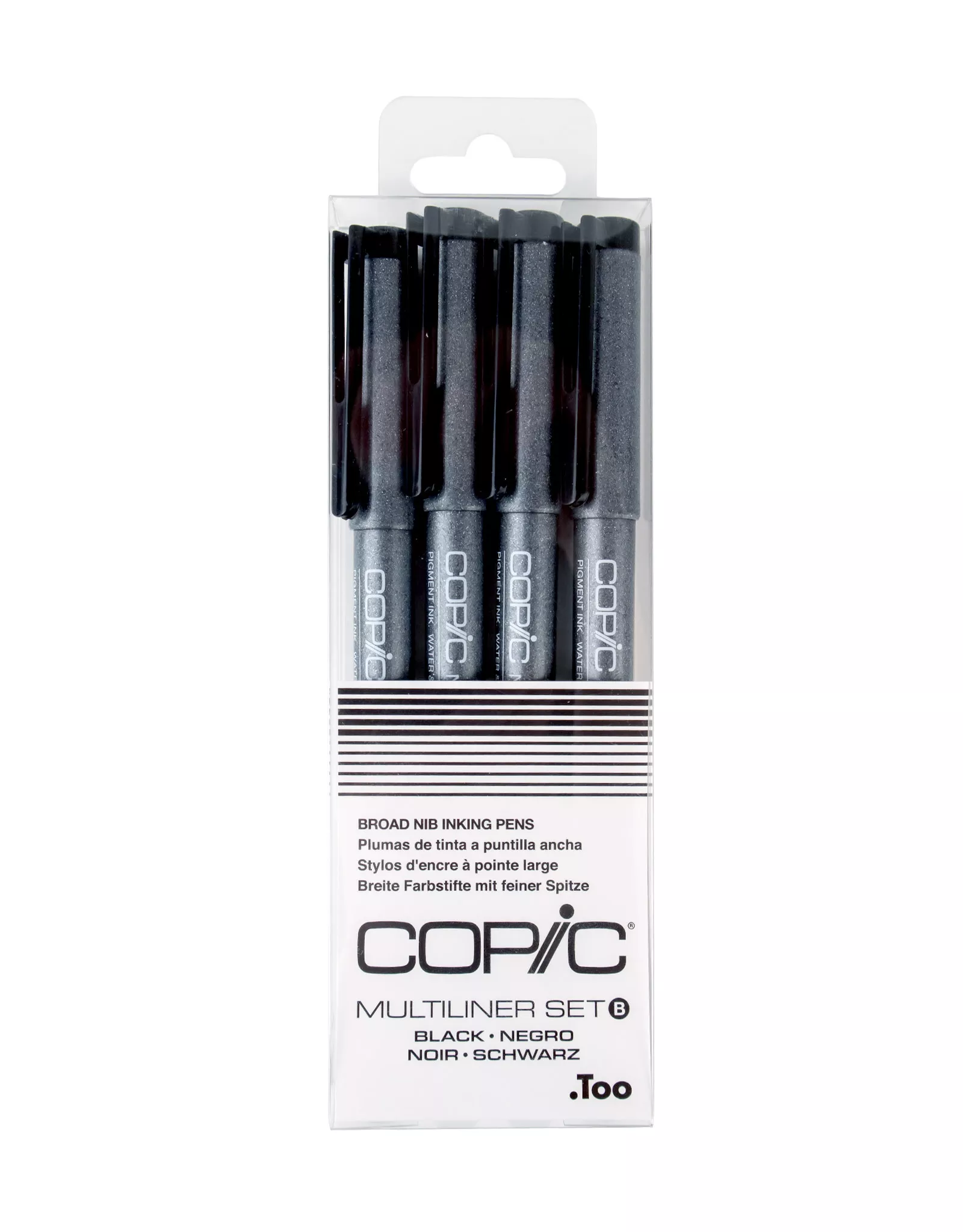 COPIC Multiliner Set of 4 Broad Black Pens
