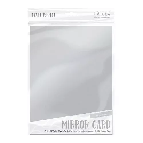 Craft Perfect Frosted Silver Mirror Card